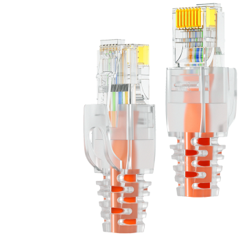 安普康（AMPCOM）水晶头保护套超五六类 环保6.5mm孔径CAT5E6类网线护套 电脑网络RJ45防尘套 透明色30个AMHTWH30