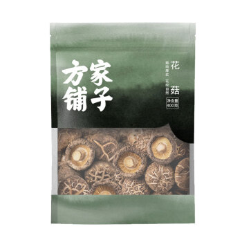 方家铺子花菇400g 冬菇厚菇柄短香菇食用菌菇火锅食材 始于1906