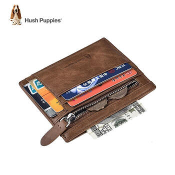 暇步士（Hush Puppies）钱包男真皮卡包男士多功能钱夹零钱包便携名片夹礼盒装父亲节礼物