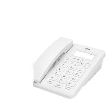 得力（deli)电话机座机 固定电话 办公家用 来去电查询 可接分机 13606白 一年质保 商用