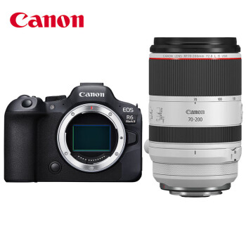 Canon佳能EOS R6 Mark ll全画幅微单相机R62(RF70-200mm F2.8LIS USM)含256G卡+单肩包+三脚架+备电
