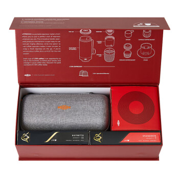 Utillife UTORESSO-手摇加压式咖啡机礼盒装-珊瑚红 UTECMPT00333512GSET 