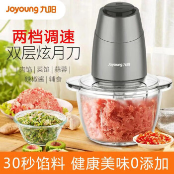 九阳（Joyoung）双档调速绞肉机家用电动多功能小型碎肉机料理搅拌机饺子馅辅食机 S12-A1