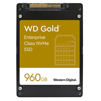 西部数据(Western Digital) 0.96TB 企业级SSD固态硬盘 U.2接口（NVMe协议）WD Gold系列