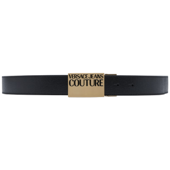 范思哲Versace Jeans Couture奢侈品皮带 男士LOGO腰带 黑色 105
