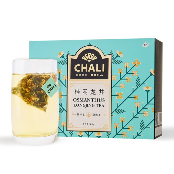 CHALI 桂花龙井24g盒装 花草茶调味茶 三角袋泡茶茶叶12包