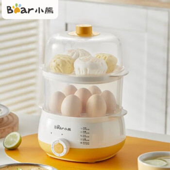 小熊（Bear）煮蛋器ZDQ-A14R1家用双层蒸蛋器定时宝宝婴儿蒸鸡蛋羹蒸蛋机早餐神器自动断电ZDQ-A14R1