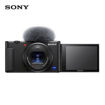 索尼（SONY）ZV-1 Vlog相机 4K视频/美肤拍摄/强悍对焦 (ZV1) 黑色（含256G卡+备电+包+三脚架+VLOG套装）