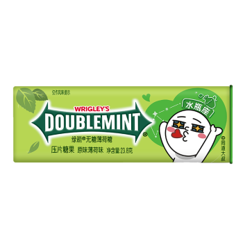 绿箭（DOUBLEMINT）无糖薄荷糖 糖果零食 原味薄荷味约35粒23.8g/瓶