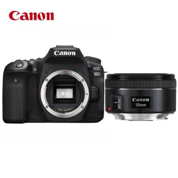 佳能（Canon）EOS 90D 单反相机 4K视频+EF 50mm f/1.8 STM 单反镜头套装（含128G卡+包+备电+滤镜+三脚架）