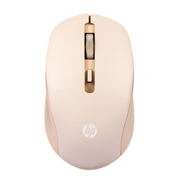 惠普（HP）S1000 Plus 无线鼠标 办公鼠标 家用/商务办公/笔记本/台式机USB接口即插即用 鼠标无线清新奶茶色