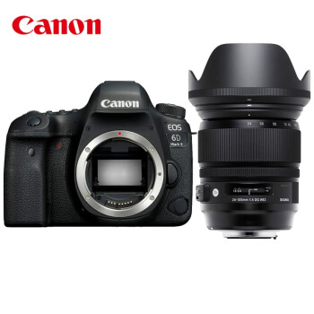 佳能（Canon）EOS 6D Mark II 6D2 全画幅单反相机（适马Art24-105mm F4镜头）含512G卡+单肩包+炭纤维三脚架