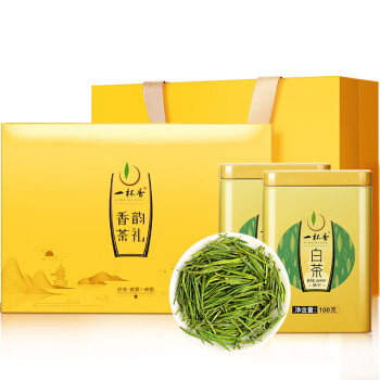 一杯香茶叶绿茶安吉明前白茶200g2024新茶礼盒装高档送长辈领导礼品礼物