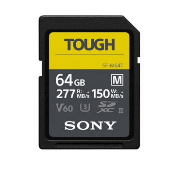 索尼 SONY SF-M64T SD卡 64G 高速读取277MB/S 三防卡M系列 微单单反相机摄像机存储卡