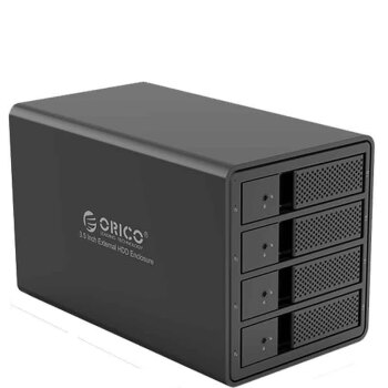 奥睿科(ORICO)9548U3硬盘柜硬盘盒多盘位3.5英寸USB3.0SATA串口机械硬盘移动外置外接盒子全铝四盘位