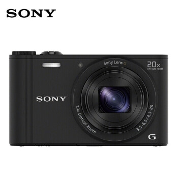 索尼（SONY）DSC-WX350 数码相机/卡片机 黑色 约1820万有效像素（含128G卡+包+备电+读卡器+三脚架）