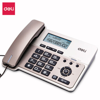 得力（deli) 电话机座机 办公家用固定电话 横式大屏796