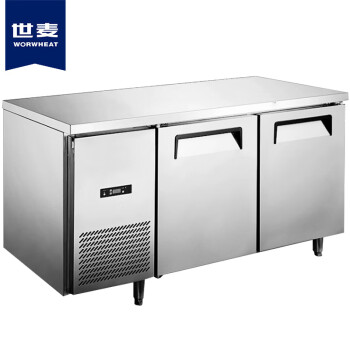 商用厨房冷冻冷藏工作台风冷无霜 卧式冰柜不锈钢平冷操作台
