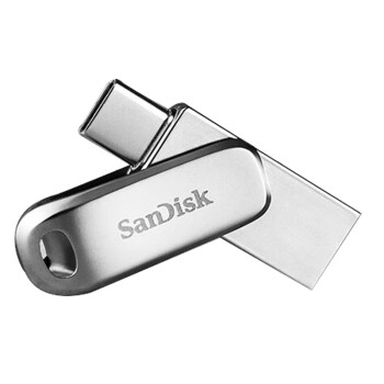 闪迪（SanDisk） 128GB Type-C USB3.1 手机U盘 DDC4至尊高速酷锃 读速150MB/s 全金属旋转双接口 手机电脑用