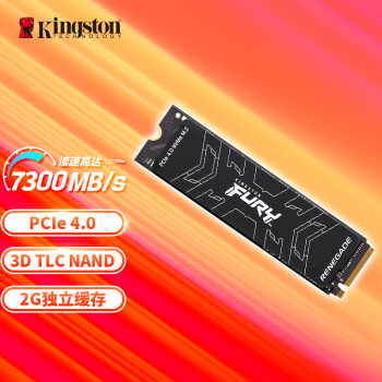 金士顿(Kingston) FURY 2TB SSD固态硬盘 M.2接口(NVMe PCIe 4.0×4) Renegade 读速7300MB/s AI 电脑配件