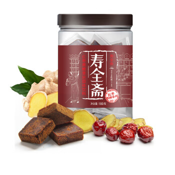 寿全斋 养生茶 红枣黑糖姜块红糖姜枣茶红糖姜茶大姨妈可以喝 180g