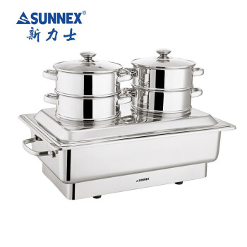 SUNNEX新力士 蒸屉蒸锅蒸炉电加热保温 双头双层X83858-7