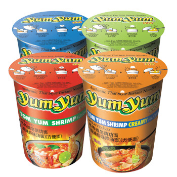 养养牌（YUMYUM)泰式汤面多口味杯面组合装280g