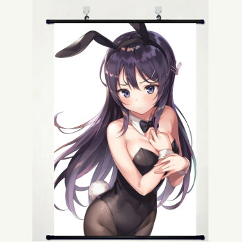 青春猪头少年不会梦到兔女郎学姐樱岛麻衣动漫卷轴挂画布画海报c款60