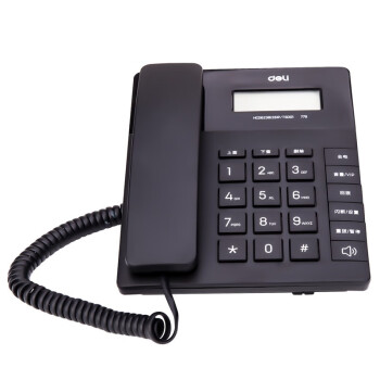 得力（deli） 电话机779来电显示办公家用电话机/固定电话/座机(黑)