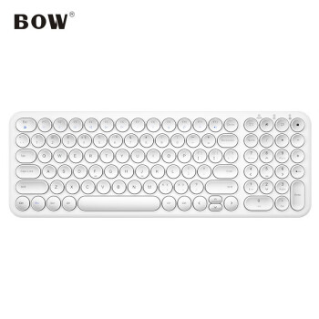 航世（BOW）HW098SC-2 无线键盘 超薄便携键盘 笔记本电脑通用 家用办公  白色