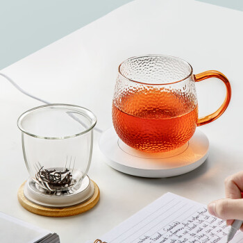 忆壶茶茶杯分离玻璃杯子泡茶杯茶水分离办公喝红花茶耐热功夫茶具400ml