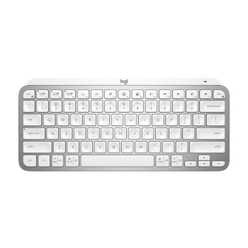 罗技（Logitech） 时尚键盘 无线蓝牙办公超薄迷你键盘高端办公智能背光 MX Keys Mini 白色