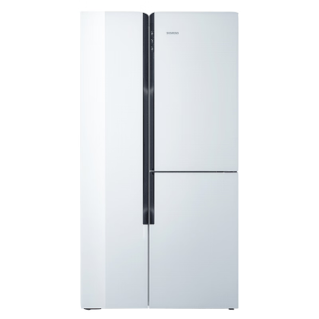 西门子（SIEMENS）569升家用对开零度保鲜三门冰箱 混冷无霜独立三循环白色钢化玻璃面板多门冰箱 KA96FS70TI