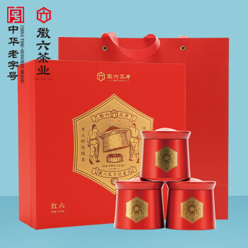 徽六 六安瓜片（一级）红六礼盒70g*4罐 雨前绿茶精品茶叶 企业团购