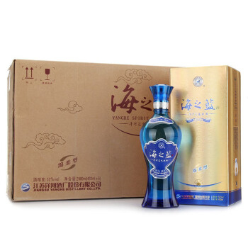 洋河 蓝色经典 海之蓝 浓香型白酒 52度 480ml*6瓶 整箱装 口感绵柔