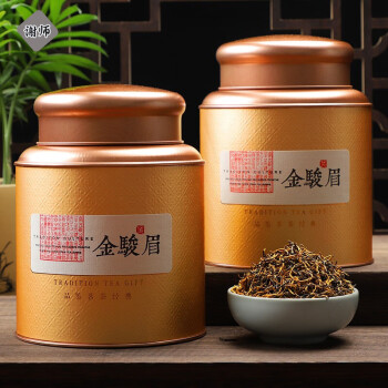 谢师红茶茶叶 特级金骏眉高山原产茶叶蜜香型罐装 250g