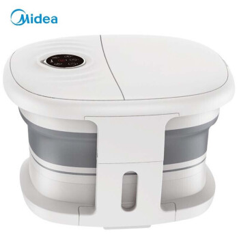 美的（Midea） MK-AJ0101 折叠智能足浴盆穴位按摩漏电保护开关按摩器泡脚桶洗脚盆 星空灰 （个）