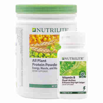 安利美国安利纽崔莱（AMWAY）蛋白粉植物蛋白质粉450g  孕妇老年儿童 蛋白粉450克+维他命b