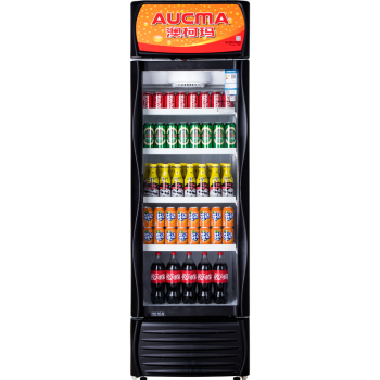澳柯玛（AUCMA）386升立式冰柜 风冷无霜商用单门展示柜 冷藏保鲜玻璃门饮料陈列柜 SC-386C