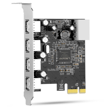 魔羯(MOGE)PCIEx1转4口USB2.0扩展卡 MC2028 MOSCHIP芯片 厂家配送