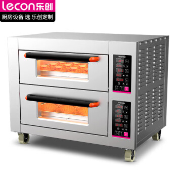 乐创（lecon）商用烤箱大型大容量蛋糕披萨烤箱商用电烤箱烘焙面包月饼焗炉 二层二盘 J1-YXD-Z202(380V)