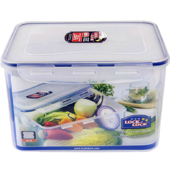 乐扣乐扣 密封塑料保鲜盒大容量零食品水果泡菜盒冰箱收纳盒储物盒子9L