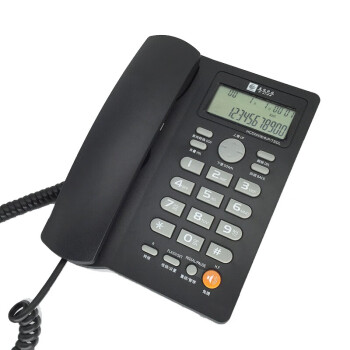 YINGXIN 盈信 HCD0008（8）电话机 办公家用座机 插电话线固话 电话座机有线坐式来电显示 6型v2 黑色