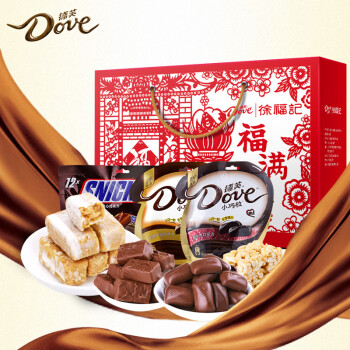 德芙（Dove）X徐福记联名巧克力糖果休闲零食年货大礼包福满心意1028g