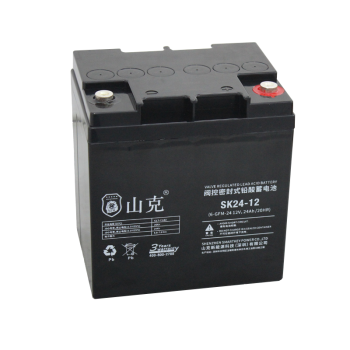山克SK24-12 UPS不间断电源电池 铅酸免维护蓄电池12V24AH