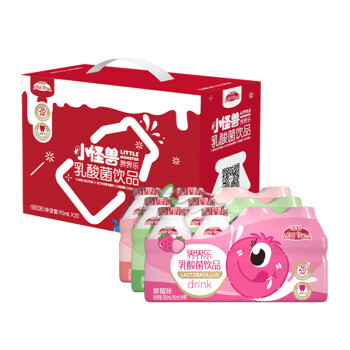 界界乐（Jelley Brown）乳酸菌饮料 牛奶乳品进口奶源菌种 缤纷口味95ml*20瓶 礼盒装