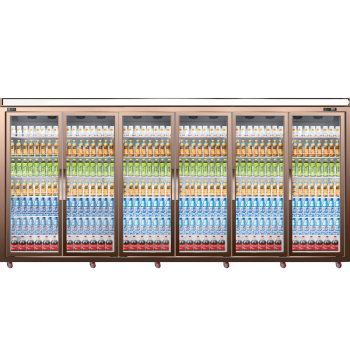 圣托（Shentop）商用冷藏柜保鲜冰柜 大型分体式六门饮料陈列柜 便利店商超冰箱展示柜 STLS-GS6