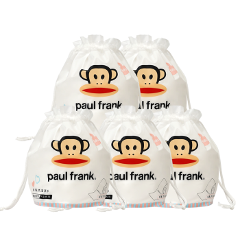 大嘴猴（paul frank）加厚卷筒式一次性洁面巾洗脸巾50片*5卷 干湿两用