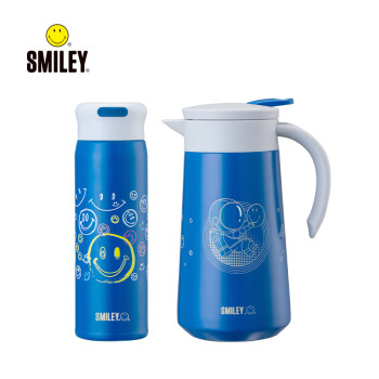 SMILEY 蓝色星空杯壶套装（保温杯+咖啡壶） SY-HBH8042