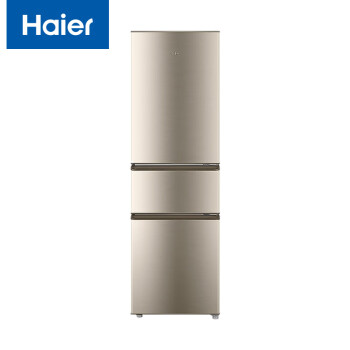 海尔（Haier）218升三门冰箱 冷藏冷冻软冷冻三区 7档变温净味保鲜 电冰箱 BCD-218STPS 金色